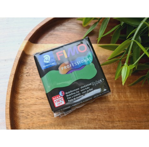 FIMO Professional, leaf green, Nr. 57, 57g (3oz), oven-hardening polymer clay, STAEDTLER