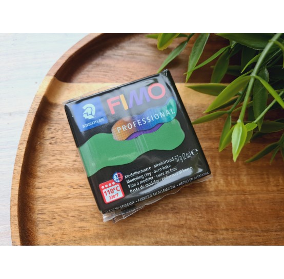 FIMO Professional, leaf green, Nr. 57, 57g (3oz), oven-hardening polymer clay, STAEDTLER