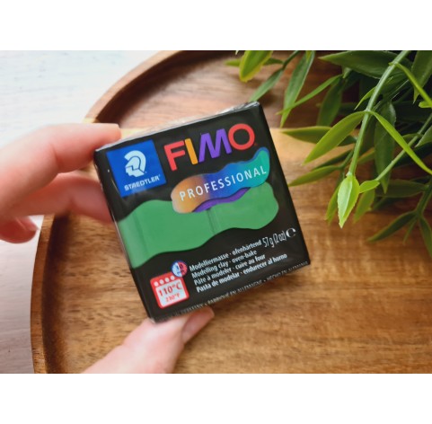 FIMO Professional, leaf green, Nr. 57, 57g (3oz), oven-hardening polymer clay, STAEDTLER