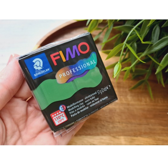 FIMO Professional, leaf green, Nr. 57, 57g (3oz), oven-hardening polymer clay, STAEDTLER