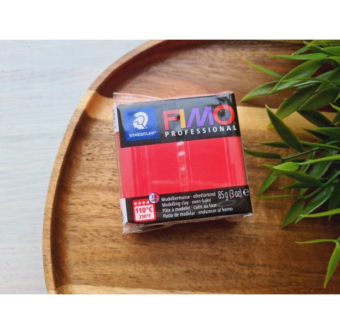 FIMO Professional, true red, Nr. 200, 85g (3oz), oven-hardening polymer clay, STAEDTLER