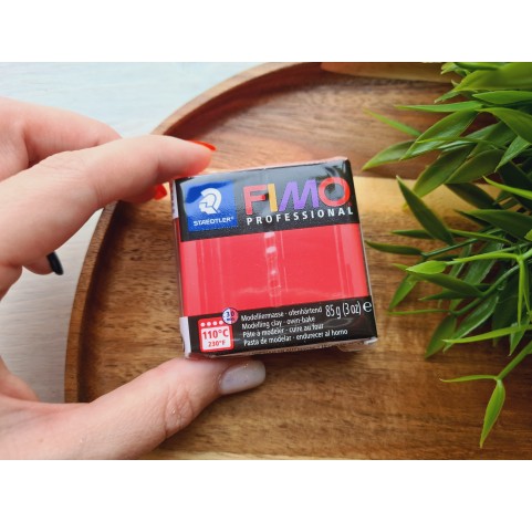 FIMO Professional, true red, Nr. 200, 85g (3oz), oven-hardening polymer clay, STAEDTLER