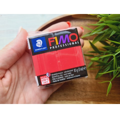 FIMO Professional, true red, Nr. 200, 85g (3oz), oven-hardening polymer clay, STAEDTLER