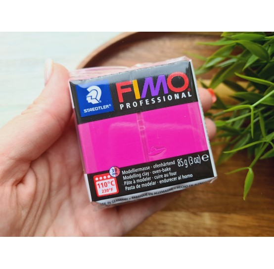 FIMO Professional, true magenta, Nr. 210, 85g (3oz), oven-hardening polymer clay, STAEDTLER