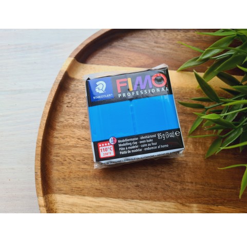 FIMO Professional, true blue, Nr. 300, 85g (3oz), oven-hardening polymer clay, STAEDTLER