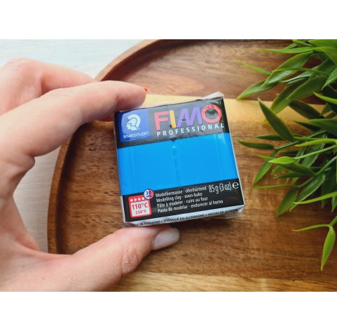 FIMO Professional, true blue, Nr. 300, 85g (3oz), oven-hardening polymer clay, STAEDTLER