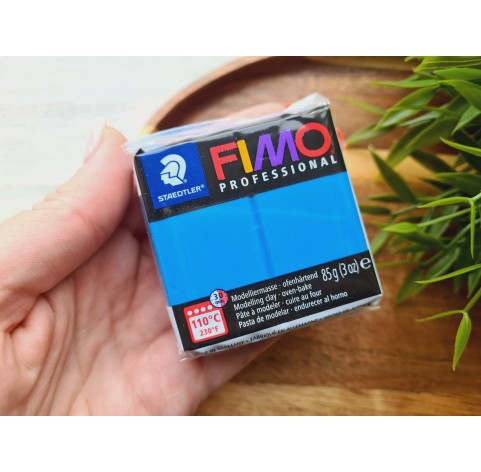 FIMO Professional, true blue, Nr. 300, 85g (3oz), oven-hardening polymer clay, STAEDTLER