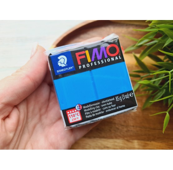 FIMO Professional, true blue, Nr. 300, 85g (3oz), oven-hardening polymer clay, STAEDTLER