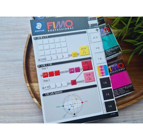 FIMO Professional, true colors, pack of 6 colors, 510g (17.99oz), oven-hardening polymer clay, STAEDTLER