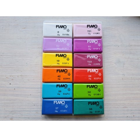 FIMO Brilliant pack of 12 colors, 300g (10.58oz), oven-hardening polymer clay, STAEDTLER