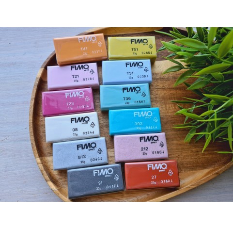 FIMO Fashion, pack of 12 colors, 300g (10.58oz), oven-hardening polymer clay, STAEDTLER