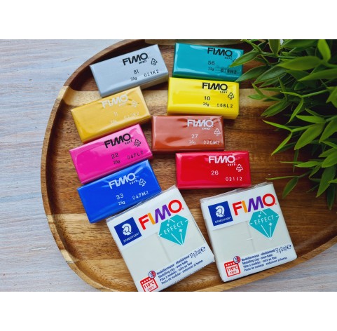 FIMO Mixing Pearls, pack of 9 colors, 314g (11oz), oven-hardening polymer clay, STAEDTLER
