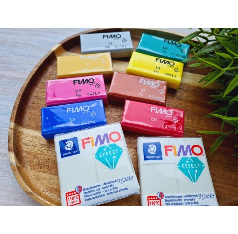 FIMO Mixing Pearls, pack of 9 colors, 314g (11oz), oven-hardening polymer clay, STAEDTLER