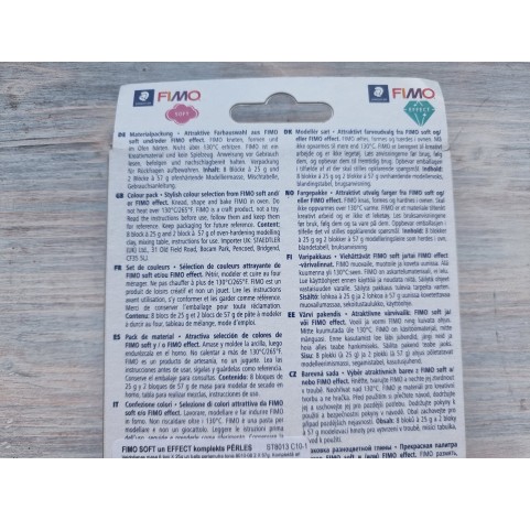 FIMO Mixing Pearls, pack of 9 colors, 314g (11oz), oven-hardening polymer clay, STAEDTLER