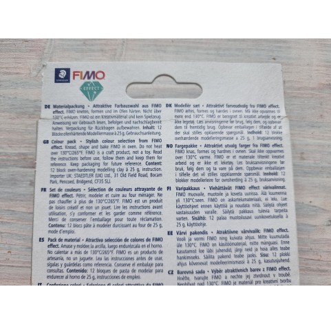 FIMO Sparkle, pack of 12 colors, 300g (10.58oz), oven-hardening polymer clay, STAEDTLER