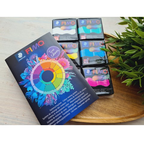 FIMO Professional, true colors, pack of 6 colors, 342g (12oz), oven-hardening polymer clay, STAEDTLER