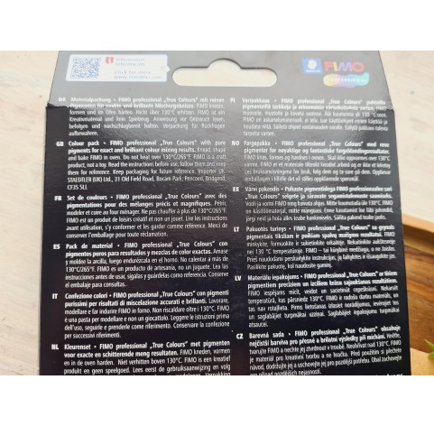 FIMO Professional, true colors, pack of 6 colors, 342g (12oz), oven-hardening polymer clay, STAEDTLER