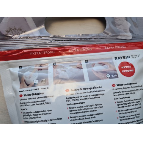 Instant moulding compound Raysin 200, white, 1 kg