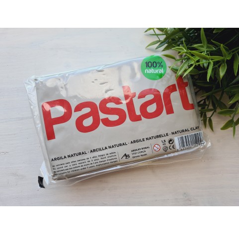 Natural modeling clay Pastart, white, 1.500 kg