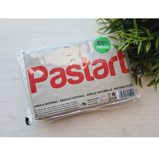 Natural modeling clay Pastart, white, 1.500 kg