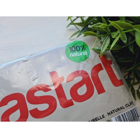 Natural modeling clay Pastart, white, 1.500 kg