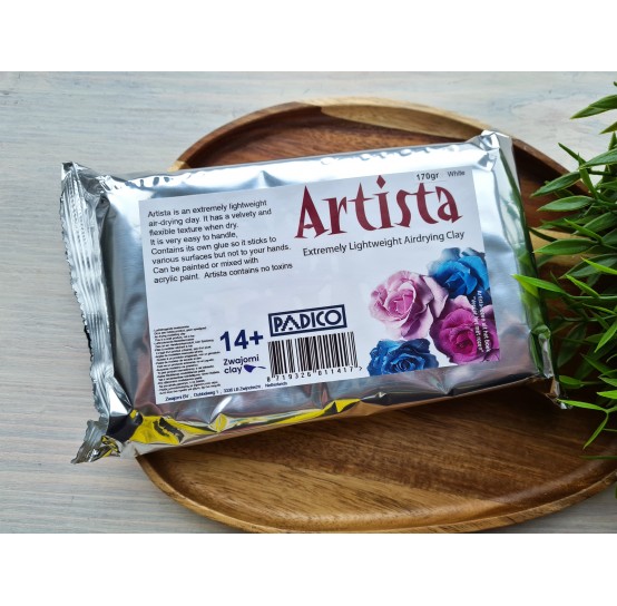 Padico Artista Soft, white, extremely lightweight modeling clay, 170 g