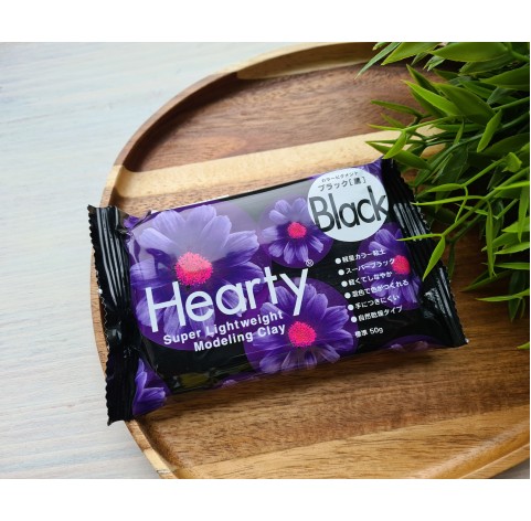 Padico Hearty, black, super lightweight modeling clay, 50 g
