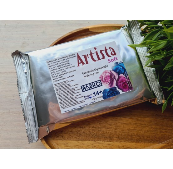 Padico Artista Soft, white, extremely lightweight modeling clay, 100 g