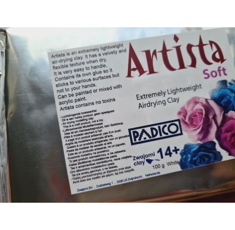 Padico Artista Soft, white, extremely lightweight modeling clay, 100 g