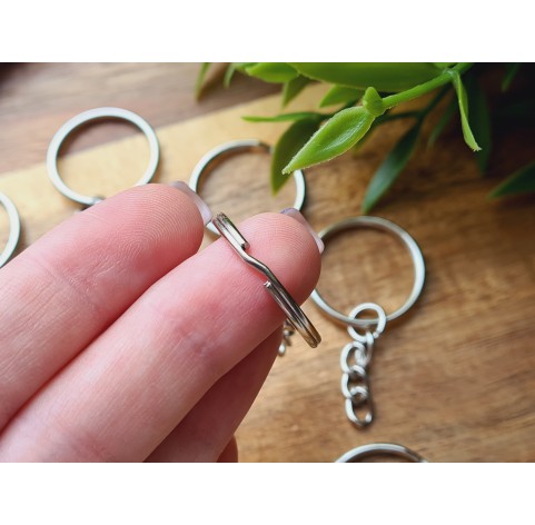 Keychain rings, silver, 10 pcs.