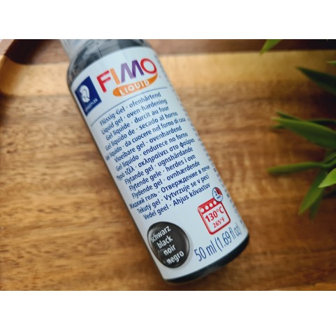 Fimo Deco gel, black, liquid polymer clay, 50 ml