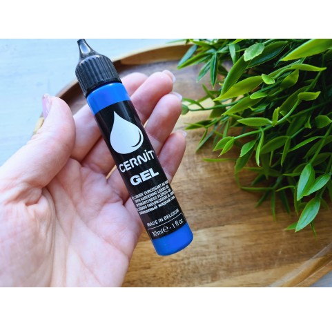 Cernit gel, blue, liquid polymer clay, 30 ml