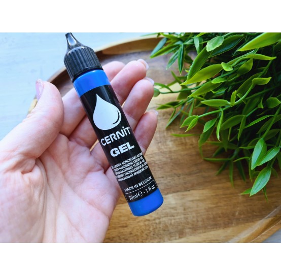 Cernit gel, blue, liquid polymer clay, 30 ml