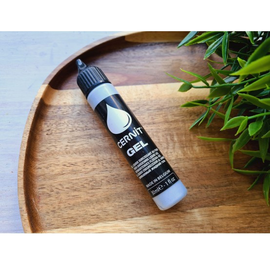 Cernit gel, silver, liquid polymer clay, 30 ml
