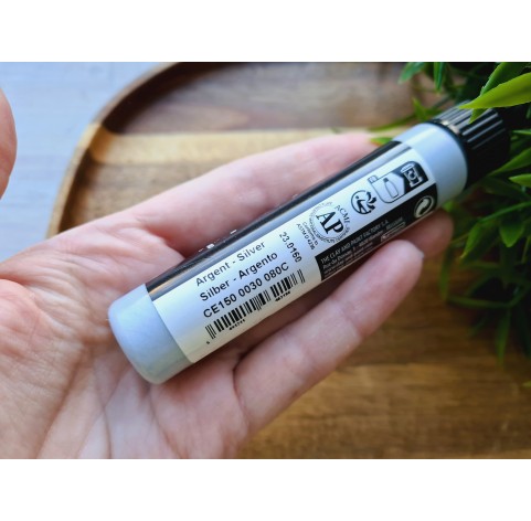 Cernit gel, silver, liquid polymer clay, 30 ml