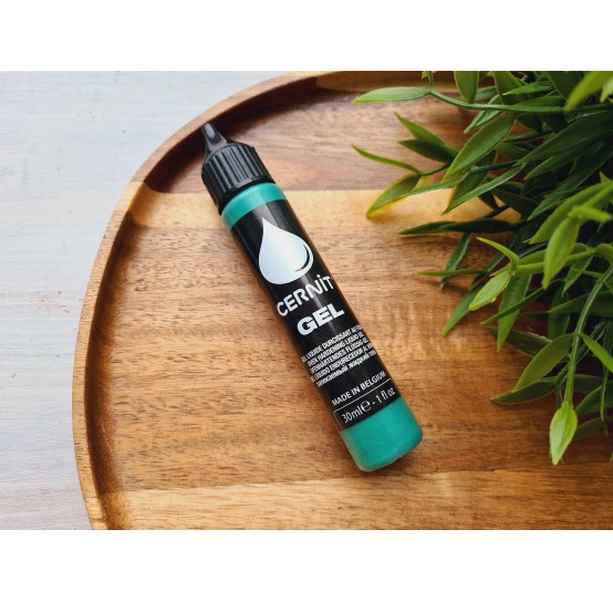 Cernit gel, green, liquid polymer clay, 30 ml