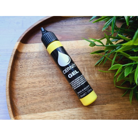 Cernit gel, yellow, liquid polymer clay, 30 ml