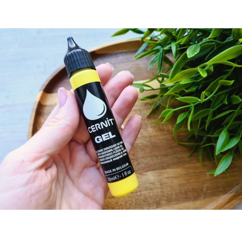 Cernit gel, yellow, liquid polymer clay, 30 ml