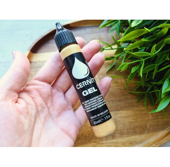 Cernit gel, gold, liquid polymer clay, 30 ml
