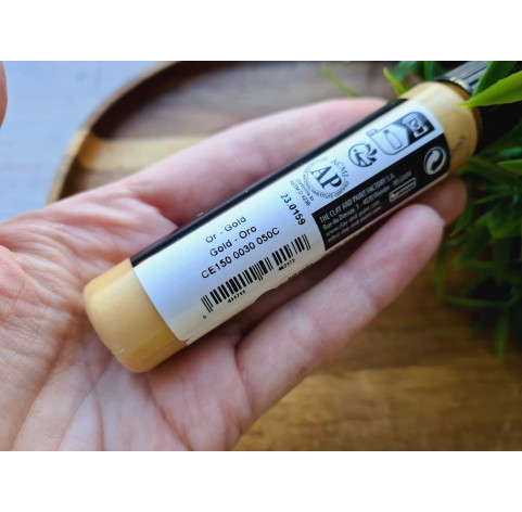 Cernit gel, gold, liquid polymer clay, 30 ml