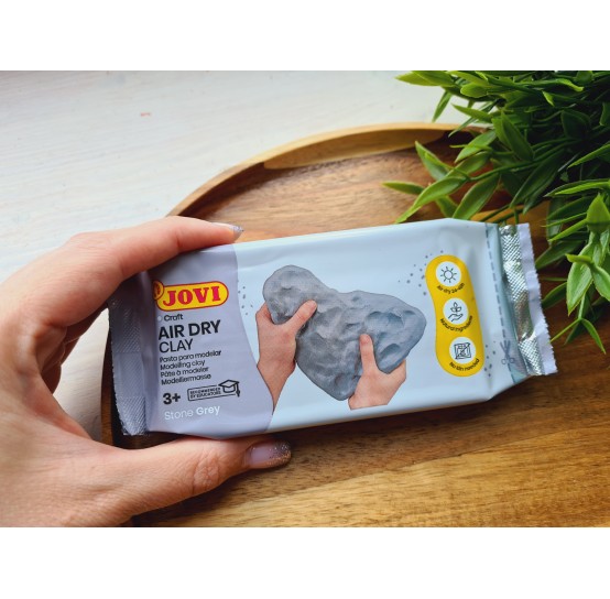 Jovi Air dry, gray, modelling clay, 250g (8.82oz)