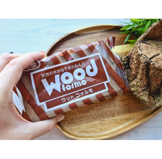 Padico Wood Formo, brown, modelling clay, 500g (17.63oz)