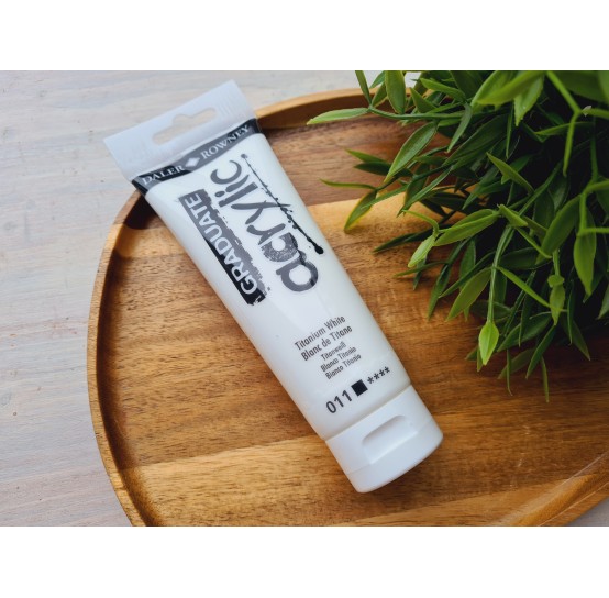 Acrylic paint DALER ROWNEY, Graduate, titanium white, No. 011, 120 ml