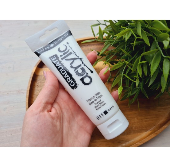 Acrylic paint DALER ROWNEY, Graduate, titanium white, No. 011, 120 ml