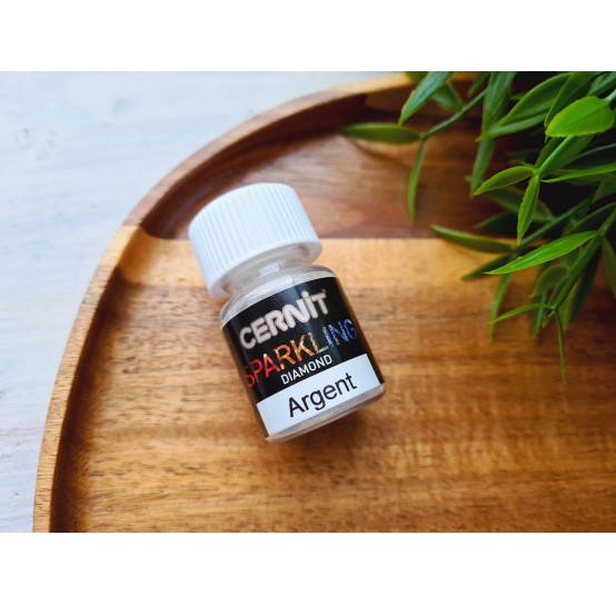 Pigment powder Cernit, diamond, argent (silver), 5 g