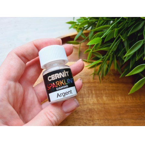 Pigment powder Cernit, diamond, argent (silver), 5 g