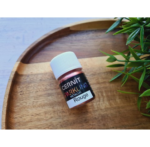 Pigment powder Cernit, metallic, rouge, 3 g