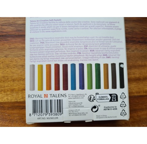 Soft pastels, Royal Talens, Art Creation, 12 colors