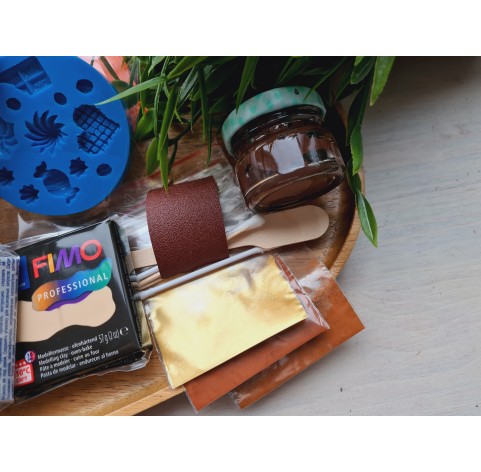 Creative set to decorate mug with polymer clay sweet decor with a free video master class