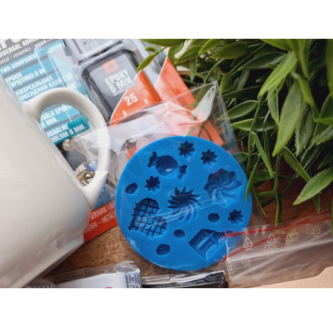 Creative set to decorate mug with polymer clay sweet decor with a free video master class